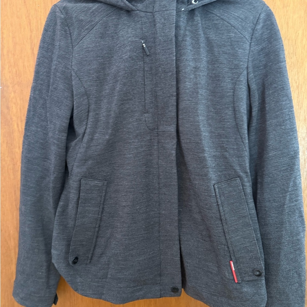 Icebreaker Women's size S Grey Hooded 380 Pure Plus Wool Jacket